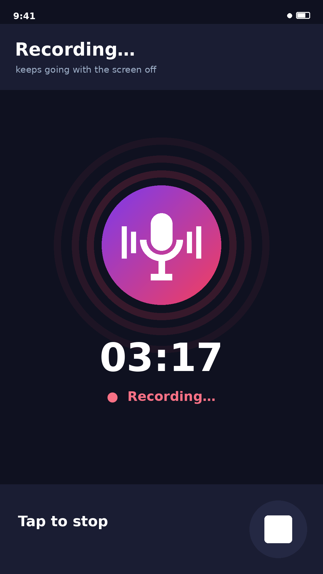 Recording in progress